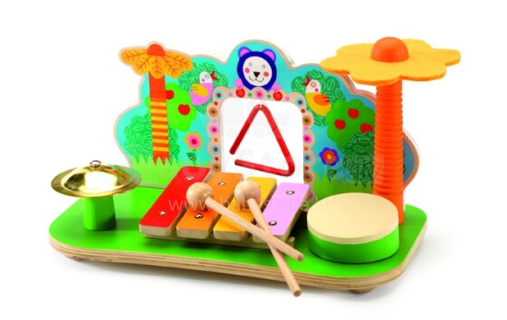 DJECO Attīstoša muzikālā rotaļlieta - muzikālais centrs Kikou Music DJ06015