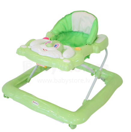 „Lorelli Baby Walker Rabbit E13 EB“ - žalia - 1012013 vaikščiojimo priemonė pirmiesiems kūdikio žingsniams