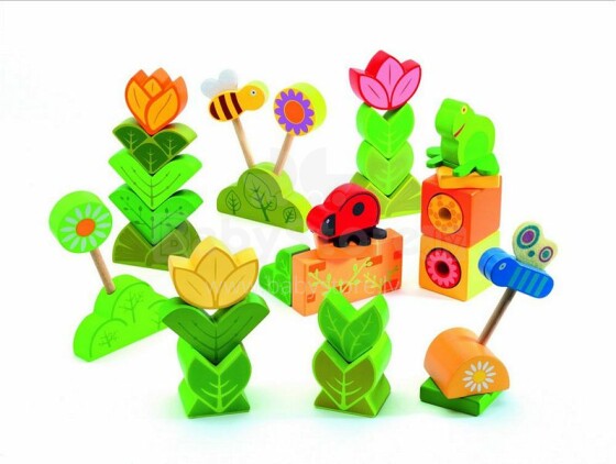 DJECO Развивающая деревянная игрушка Кубики Creanature (36 шт.) DJ06389