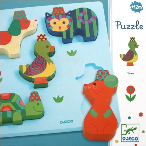 DJECO Wooden Puzzles Attīstošā puzle Yuko DJ01042