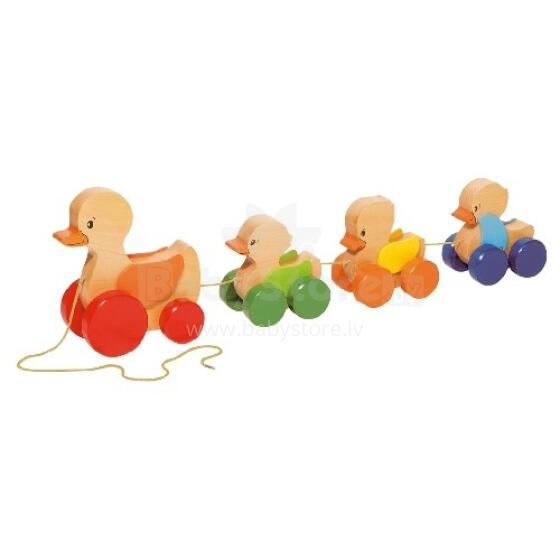 Goki VG54988 Family duck, pull along animal