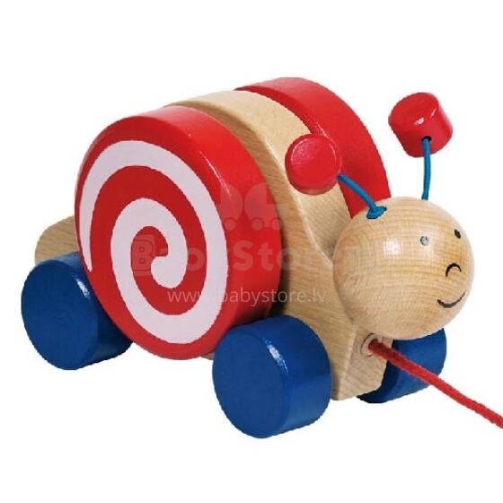 Goki VG54977 Snail, pull along animal
