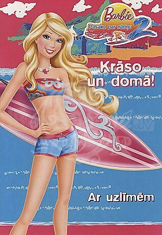 Barbie Сказка про русалочку 2 Раскрашивай и выполняй с наклейками - на латышском языке