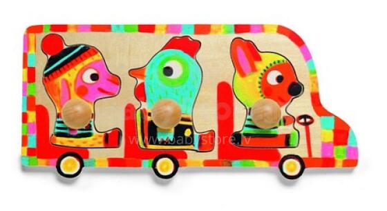 DJECO Wooden Puzzles Bus DJ01117