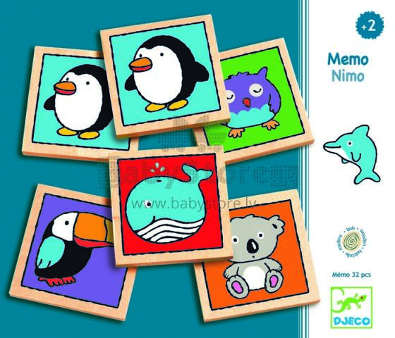 DJECO Wooden Puzzles Memo nimo DJ01637