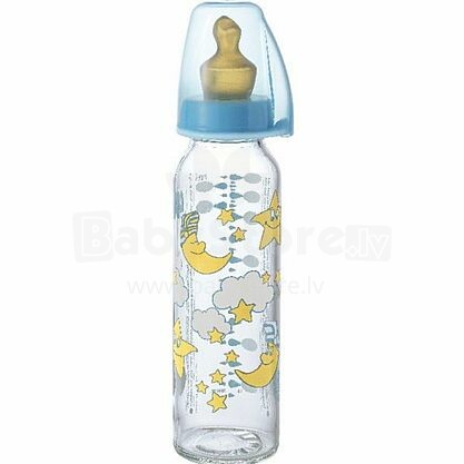 1 dydžio „Nip Sleepy“ stiklinis butelis su latekso čiulptuku pienui (M)