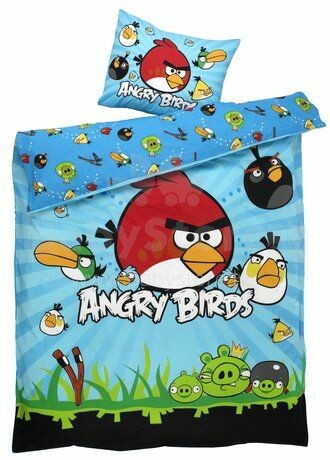 „Angry Birds“ patalynės komplektas 140x200
