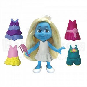 „Smurfs“ 54058 „Smurfette“ mados lėlė su oficialiu ir linksmu drabužiu