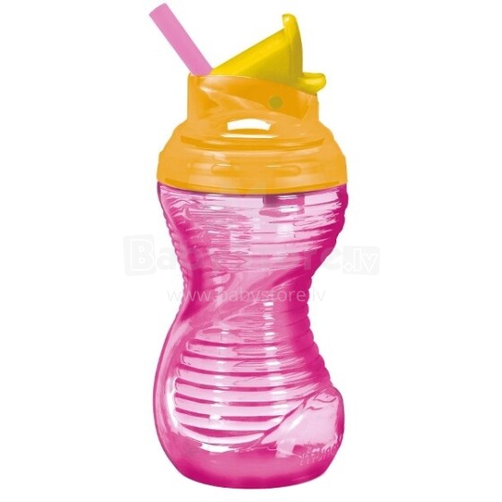 Munchkin Spill Proof 11069 бутылочка непроливайка с соломинкой MIGHTY GRIP FLIP STRAW CUP 296ml с мягким силиконовым носиком для удобного питья