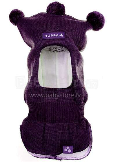 Huppa '14 Coco Purple Art. 8507AW Mazuļu adīta ziemas cepure kapuce ar kokvilnas oderi  (XS-M)