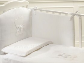 Baby Expert Teddy White Bērnu gultas veļas komplekts