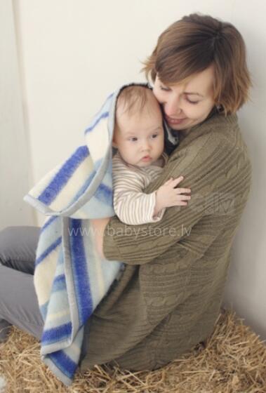 Lalinа children woolen blanket with silk edging