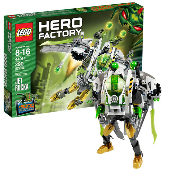 „LEGO HERO FACTORY“ reaktyvinis lėktuvas „Rock 44014“
