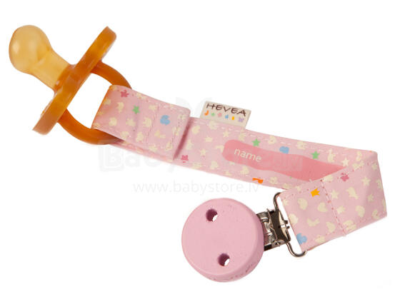 Hevea Hand Made Soother Chain rose