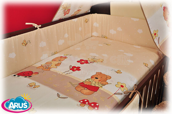 MimiNu Sheeps in Hearts Bērnu gultiņas aizsargapmale  180cm 