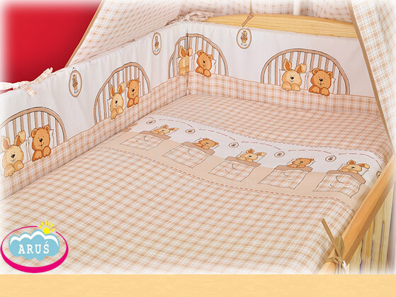 MimiNu Kokvilnas apmalīte bērna gultiņai 360 cm 
