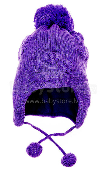 LENNE '14 - Детская теплая шапочка для двочек Mammu art. 13376 (50cm) цвет 360