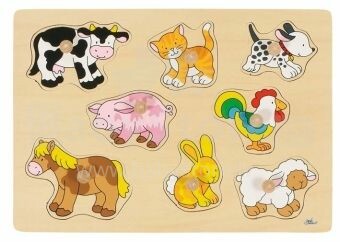 Goki VG57873 Baby animals, lift out puzzle