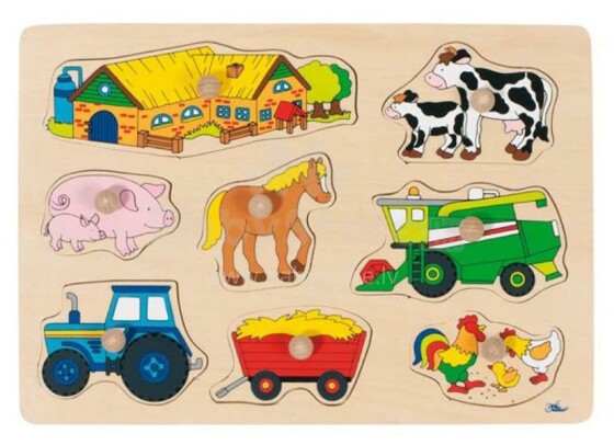Goki VG57909 Baby animals, lift out puzzle