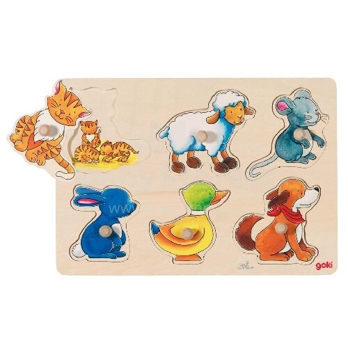Goki VG57929 Puzzle with hidden pictures, mother and baby