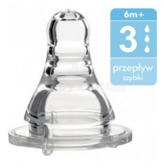 BabyOno 1202 Silicone standard teat 6+m