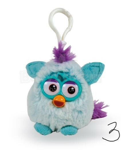 HASBRO Мягкая игрушка-брелок Furby Famosa Ферби 8 см, со звуком Crazy Swirl (760010452-1)