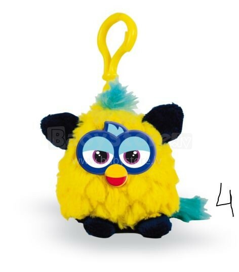HASBRO Мягкая игрушка-брелок Furby Famosa Ферби 8 см, со звуком Crazy Swirl (760010452-1)