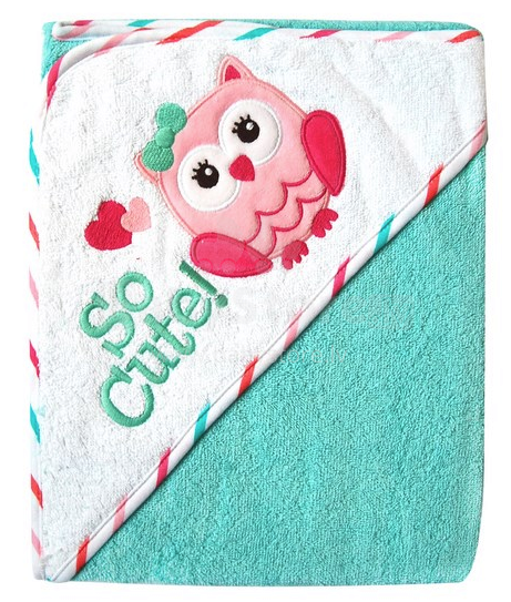 Bobas Art. PEL Детское хлопковое махровое полотенце с капюшеном и аппликацией 76x76 см