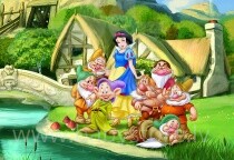 DINO TOYS - Puzzle 48 - Snow White and the seven dwarfs 76142D