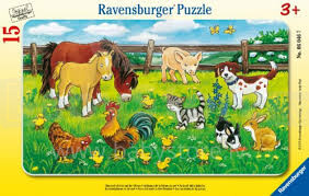 Ravensburger Mini Puzzle 06046R 15gb. Mājdzīvnieki