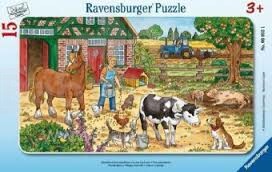 Ravensburger Mini Puzzle 06035R 15gb. Mājdzīvnieki
