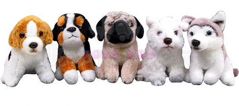 Uni Toys 18399M - Švelnus žaislų pakabukas šuo (6 tipai)