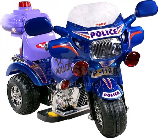 „Arti mini 2126A“ policijos mėlynas motoroleris vaikams su akumuliatoriumi