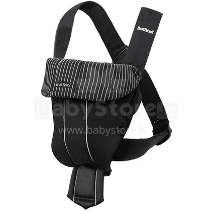 „Babybjorn Baby Carrier Orginal Pinstripe 2013“ klasikinis tamsaus dizaino kengūros krepšys