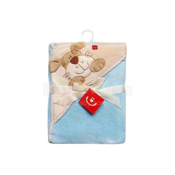 „BOBAS termofrotte OKR-MF Box Fleece“ kilimėlis / rankšluostis su gobtuvu ir aplikacija76x80 cm