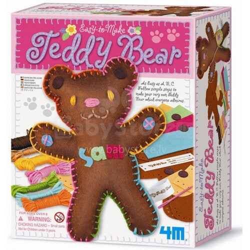 „4M Teddy bear“ 00-02745 „Make Set“ pasidaryk pats „Lokio meškiukas“