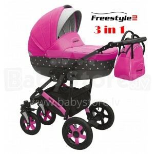 AGA Design'14 Freestyle 3 in 1 universalus vežimėlis rožinis
