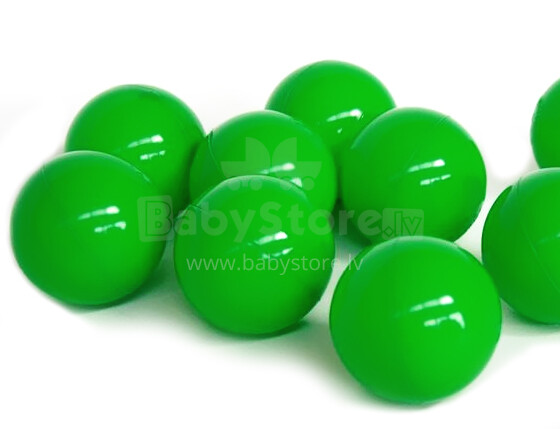Mėlynojo kaspino sausi baseino kamuoliukai žali 004614 baseino kamuoliukai - žali Ø 6 cm, 500 vnt.