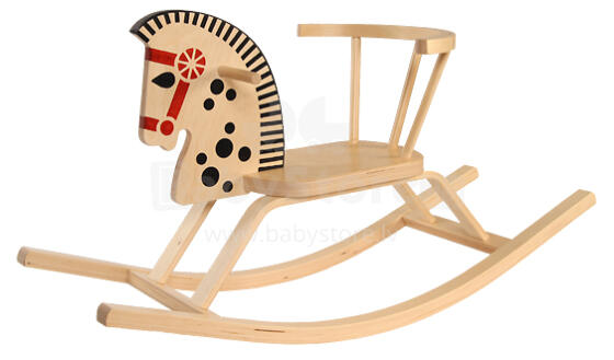 TROJA Wooden Rocking Horse Trotter– Classic Design Icon, Safe and Timeless, 0+ Years