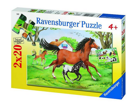 Ravensburger Puzzle 090228V Arklių galvosūkiai 2x20vnt.