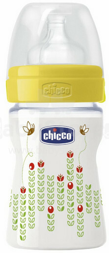 Chicco Art.20610.30  физиологическая пластмассовая бутылочка 150ml (LA) 0m+