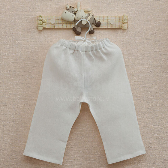 Vilaurita Art.381 Детские белые льняные штанишки для крещения ( 92 cм )