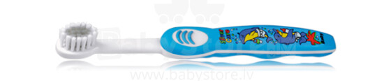 „Silver Care 4354 Kids Soft“ pirmasis dantų šepetėlis (mėlynas)