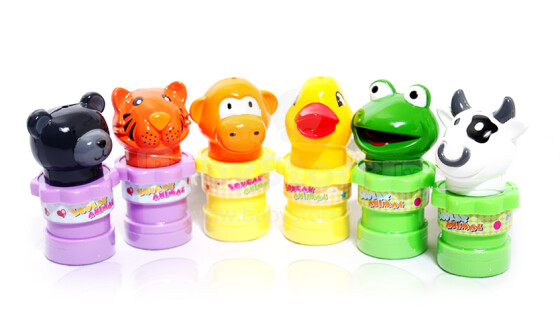 EDU & FUN „Kidz Toys Squeak Animal DB-288“ vaikų žaislinis pyptelėjimo antspaudas su rašalais Gyvūnai