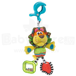 Playgro Dingly Dangly Разноцветная игрушка с клипсой и погремушками Львёнок