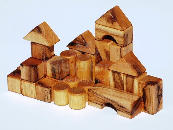 Eco Toys Art.40002 Развивающие деревянные кубики Фантазия