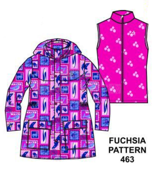 Huppa - 14' Cecil art. 1683BS00 Плащ-дождевик 2в1 (104-152см), fuchsia pattern