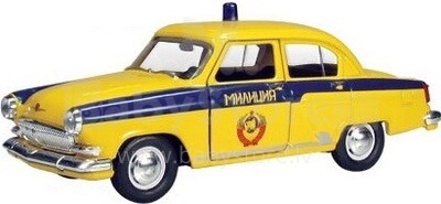 Autotime collection 34103W Детская коллекционная металлическая  машинка ГАЗ-21 Волга,масштаб 1:43,милиция