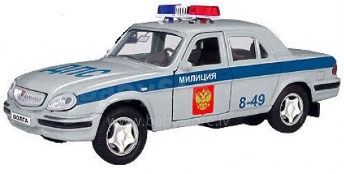 Autotime collection 3896W Bērnu mašina, GAZ-31105 Volga, mērogs 1:43,milicija