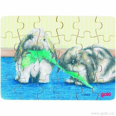 Goki VG57653 Mini puzzle baby animals
